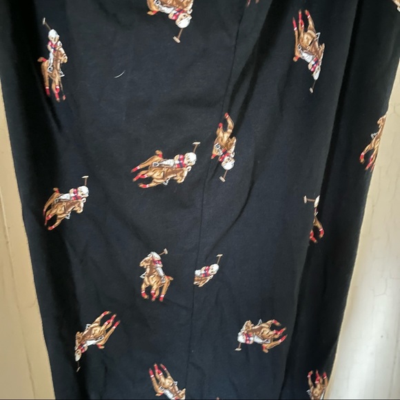 SOLD NEW POLO sz L Black Polo Bear Jockey Pajama Jogger Pants Ralph Lauren - Picture 3 of 8